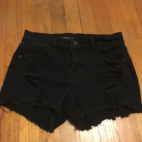 Old Navy Pants - Old Navy Boyfriends Black Jean Shorts